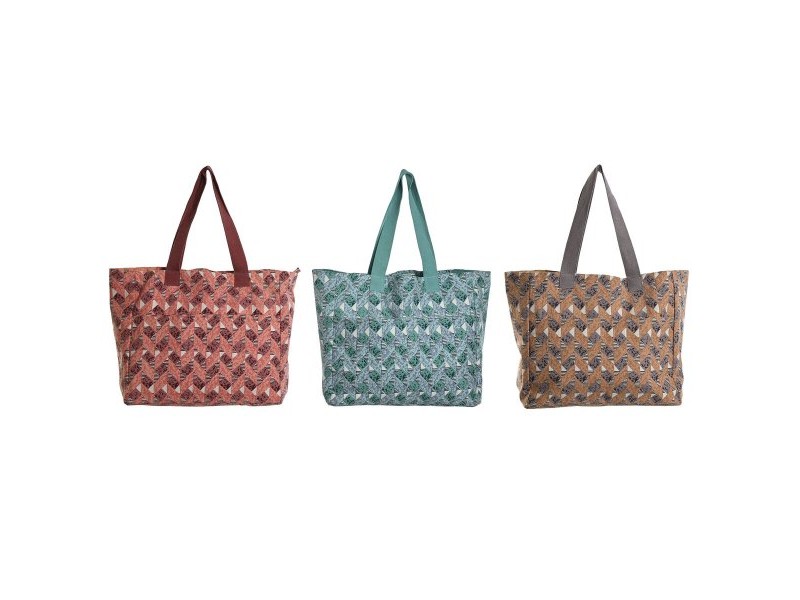 Дамска Чанта Home ESPRIT Кафяв цвят тюркоаз Корал 55 x 14 x 35 cm (3 броя) Дамска Чанта Home ESPRIT Кафяв цвят тюркоаз Корал 55 x 14 x 35 cm (3 броя)