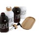 Дозатор за Сапун Home ESPRIT Бял Черен Бамбук Кристал 350 ml 15,5 x 8 x 19 cm (2 броя)