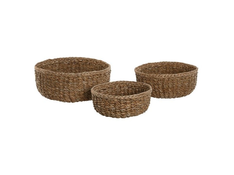 Игра на Кошници Home ESPRIT Естествено влакно Boho 30 x 30 x 13 cm