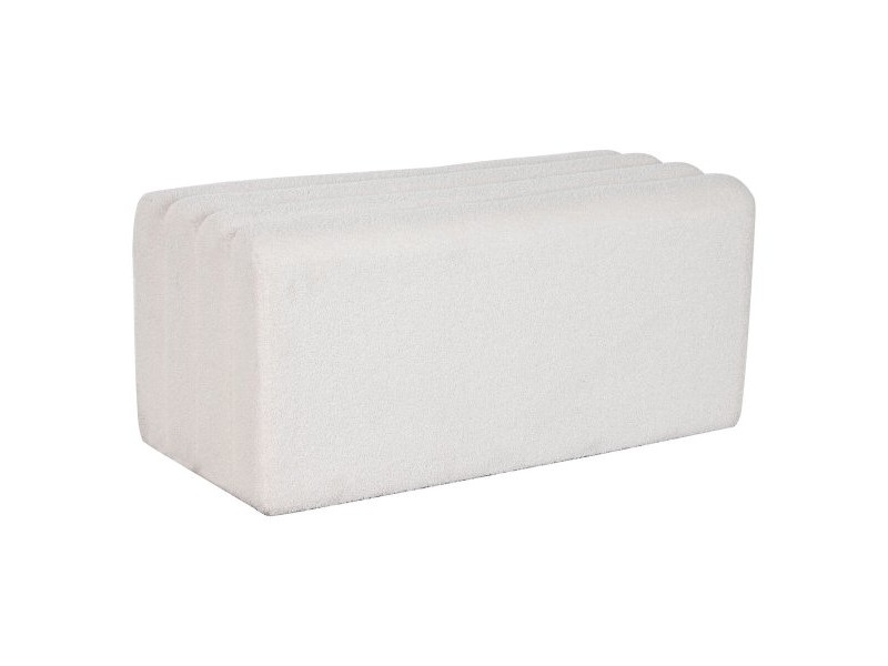 Табуретка Home ESPRIT Бял полиестер Дървен MDF 100 x 45 x 43 cm