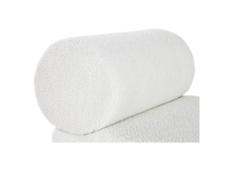 Табуретка Home ESPRIT Бял полиестер Дървен MDF 48 x 69 x 63 cm
