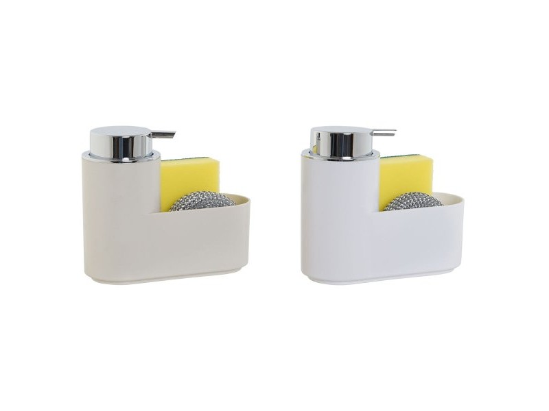 Дозатор за Сапун Home ESPRIT Бял Бежов полистирен ABS 17 x 7,5 x 15 cm (2 броя)