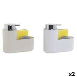 Дозатор за Сапун Home ESPRIT Бял Бежов полистирен ABS 17 x 7,5 x 15 cm (2 броя)
