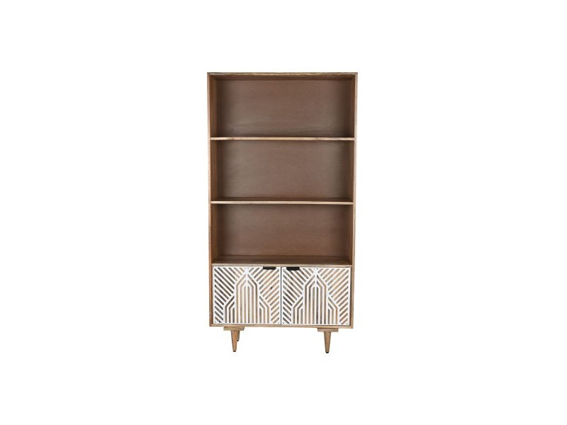 Лавица Home ESPRIT Бял Дърво манго 90 x 35 x 168 cm