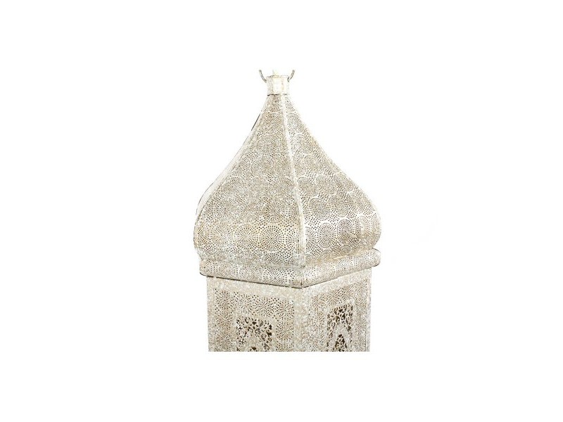 Полилей Home ESPRIT Бял Златен Метал 40 W 27 x 27 x 91 cm