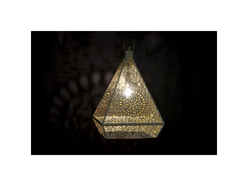 Полилей Home ESPRIT Бял Златен Метал 25 W 29 x 26 x 40 cm