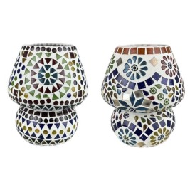 Настолна лампа Home ESPRIT Многоцветен Алуминий Кристал 220 V 13 x 13 x 17 cm (2 броя)