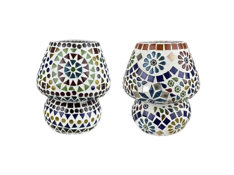 Настолна лампа Home ESPRIT Многоцветен Алуминий Кристал 220 V 13 x 13 x 17 cm (2 броя) Настолна лампа Home ESPRIT Многоцветен Алуминий Кристал 220 V 13 x 13 x 17 cm (2 броя)