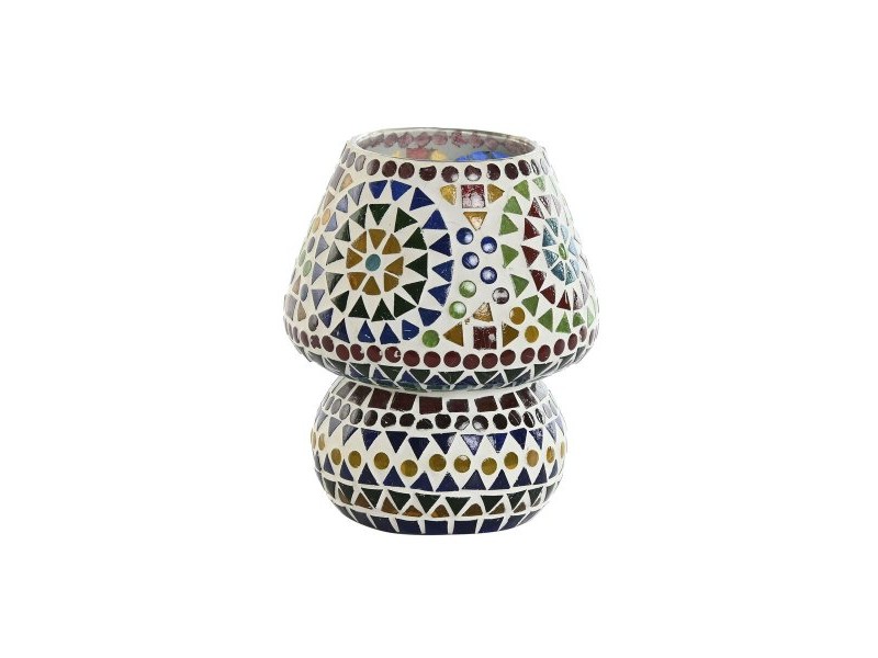 Настолна лампа Home ESPRIT Многоцветен Алуминий Кристал 220 V 13 x 13 x 17 cm (2 броя)