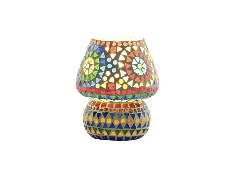 Настолна лампа Home ESPRIT Многоцветен Алуминий Кристал 220 V 13 x 13 x 17 cm (2 броя)