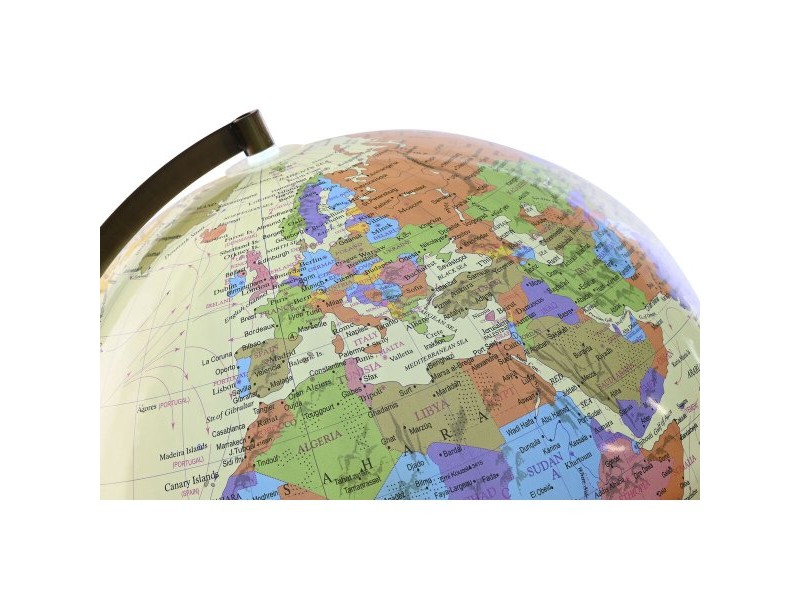 Глобус Home ESPRIT Бежов Златен PVC 33 x 32 x 42 cm