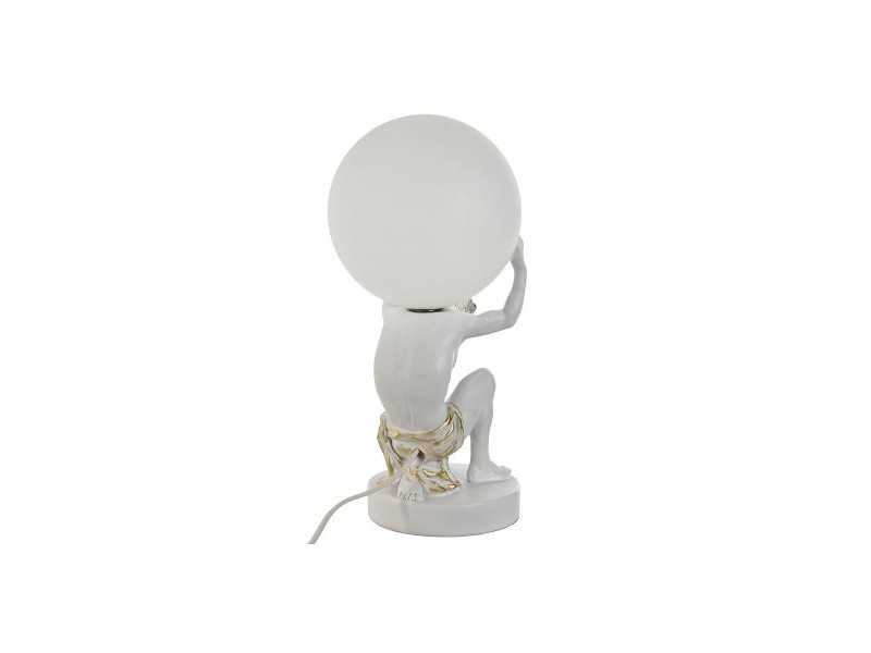 Настолна лампа Home ESPRIT Бял Златен Смола Пластмаса 220 V 14 x 14 x 32 cm
