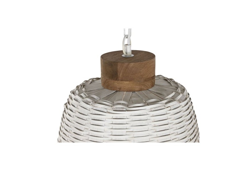 Полилей Home ESPRIT Бял Бамбук Дърво манго 50 W 48 x 48 x 57 cm