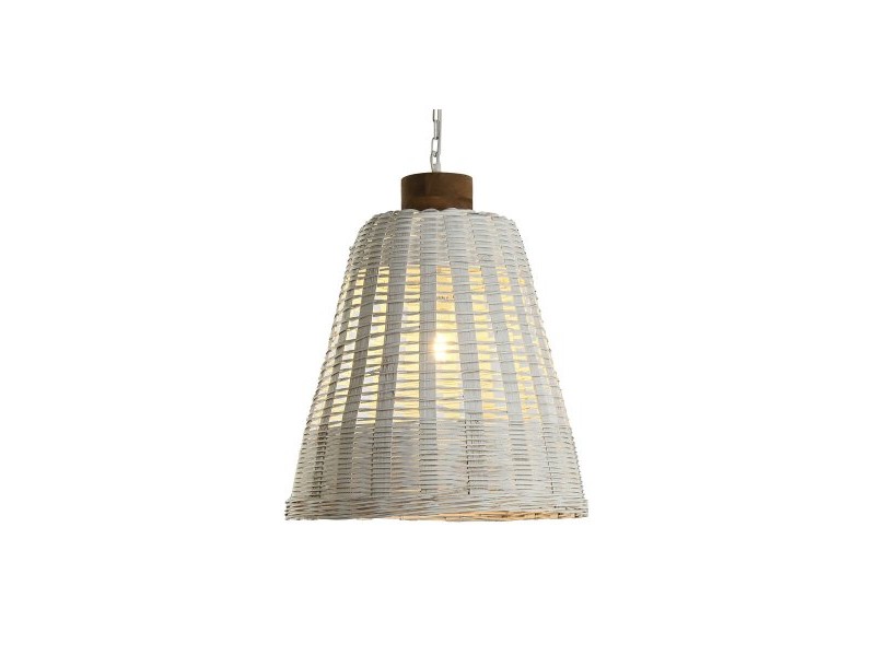 Полилей Home ESPRIT Бял Бамбук Дърво манго 50 W 48 x 48 x 57 cm