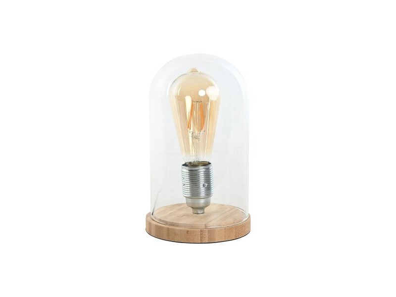 Настолна лампа Home ESPRIT Естествен Бамбук Кристал 50 W 220 V 13 x 13 x 22 cm