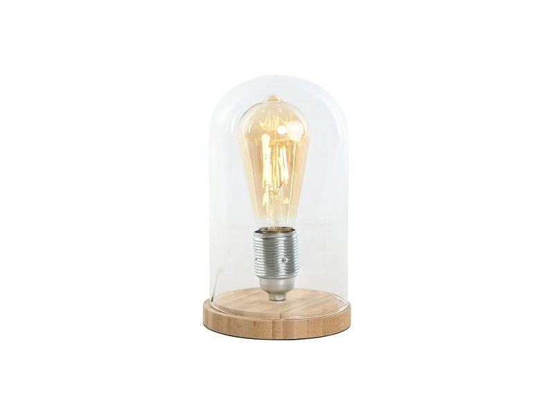 Настолна лампа Home ESPRIT Естествен Бамбук Кристал 50 W 220 V 13 x 13 x 22 cm