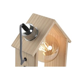 Настолна лампа Home ESPRIT Кафяв Сребрист Естествен Дървен Бор 50 W 220 V 18 x 10 x 25 cm