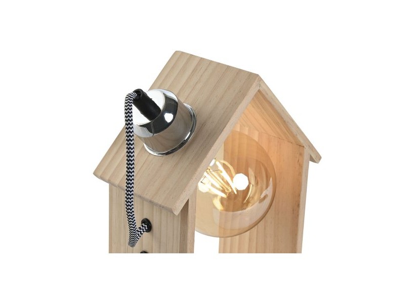 Настолна лампа Home ESPRIT Кафяв Сребрист Естествен Дървен Бор 50 W 220 V 18 x 10 x 25 cm