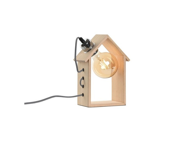 Настолна лампа Home ESPRIT Кафяв Сребрист Естествен Дървен Бор 50 W 220 V 18 x 10 x 25 cm