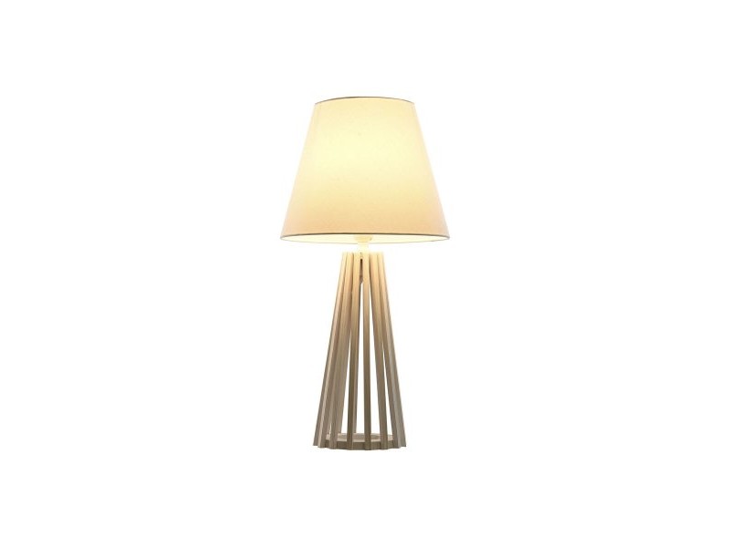Настолна лампа Home ESPRIT Бял Дървен 50 W 220 V 30 x 30 x 61 cm