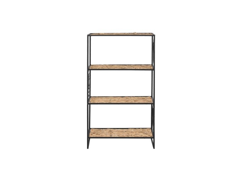 Лавица Home ESPRIT Черен Метал влакно 50 x 25 x 88 cm