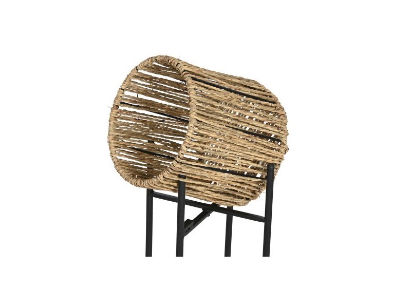 Комплект саксии Home ESPRIT Черен Метал влакно 23 x 23 x 76,5 cm