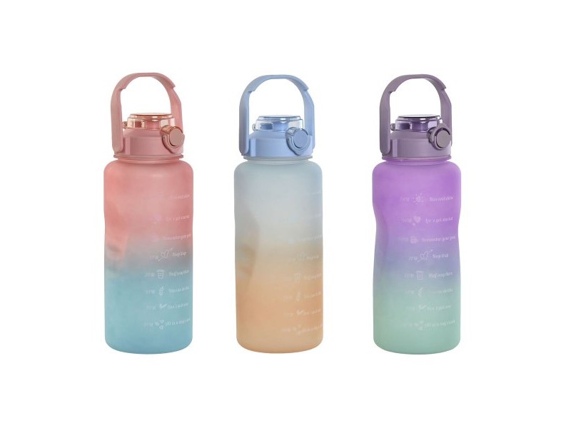 Бутилка за вода Home ESPRIT Син Розов цвят тюркоаз Люляк полипропилен PET 2 L (3 броя)