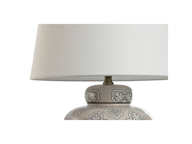 Настолна лампа Home ESPRIT Бял Бежов Керамика 50 W 220 V 43,5 x 43,5 x 61 cm