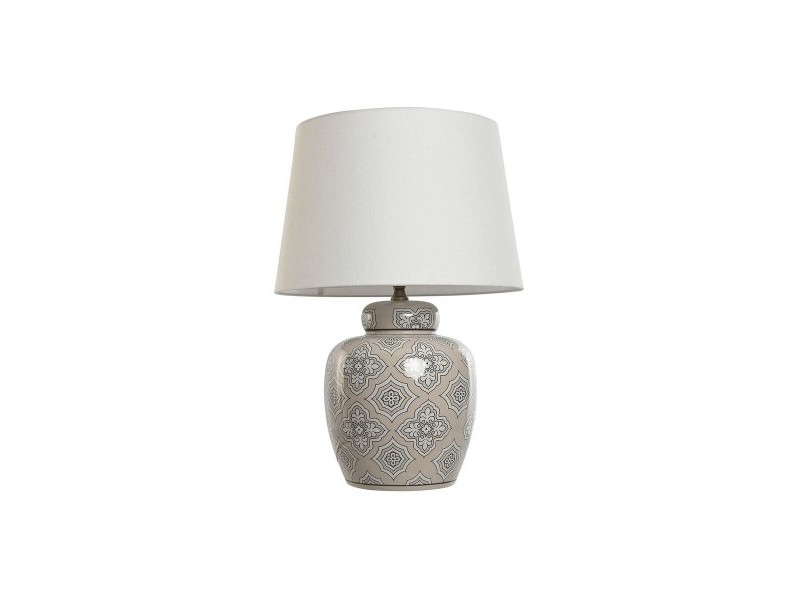 Настолна лампа Home ESPRIT Бял Бежов Керамика 50 W 220 V 43,5 x 43,5 x 61 cm