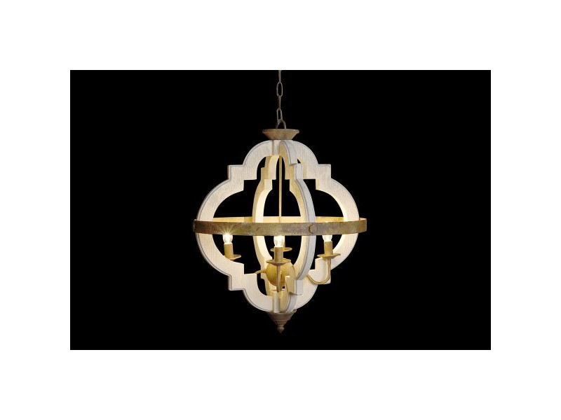 Полилей Home ESPRIT Бял Бронз Желязо Ела 40 W 63 x 63 x 74 cm
