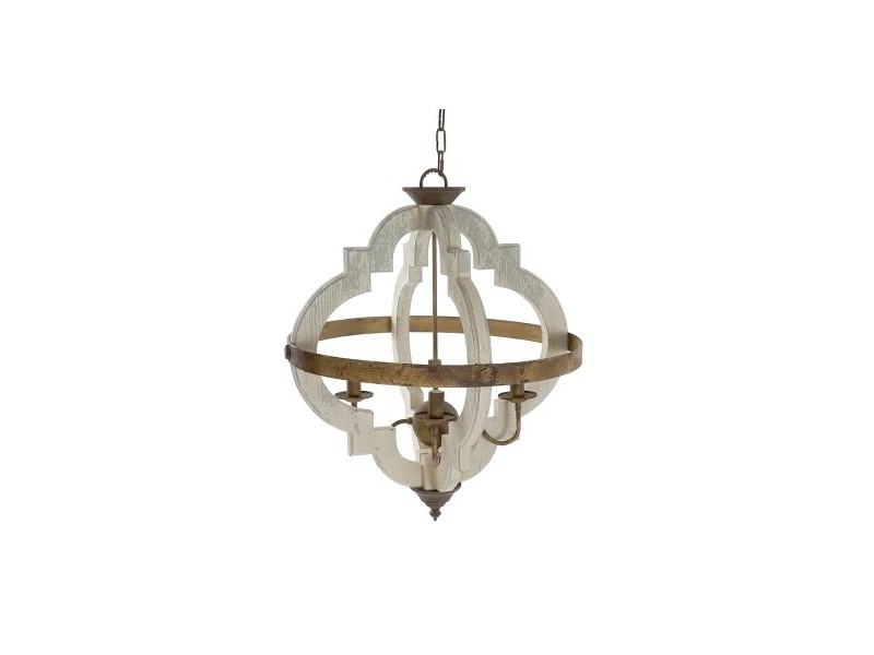 Полилей Home ESPRIT Бял Бронз Желязо Ела 40 W 63 x 63 x 74 cm