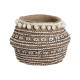 Саксия Home ESPRIT Бял Кафяв Бежов Светло кафяв Цимент Тропически 25 x 25 x 18 cm