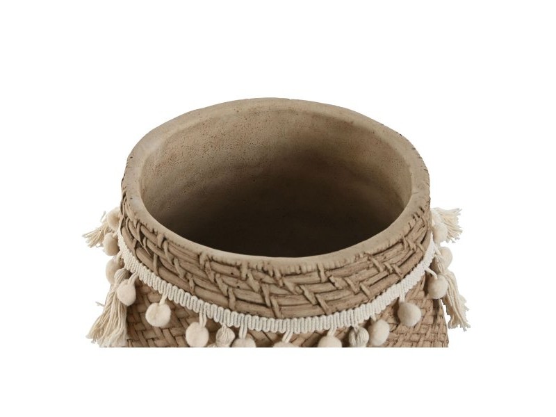Комплект саксии Home ESPRIT Светло кафяв Цимент Тропически 30 x 29 x 25 cm