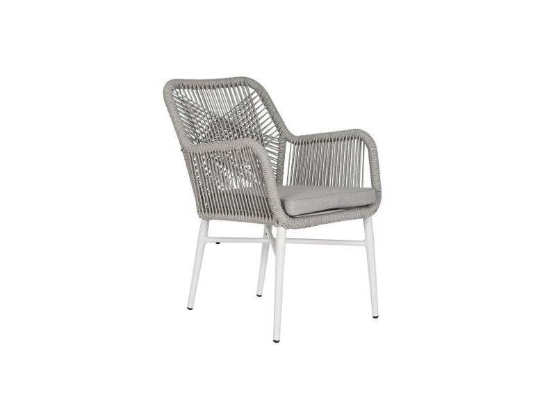 Градинско кресло Home ESPRIT Бял Сив Алуминий синтетичен ратан 57 x 63 x 84 cm Градинско кресло Home ESPRIT Бял Сив Алуминий синтетичен ратан 57 x 63 x 84 cm