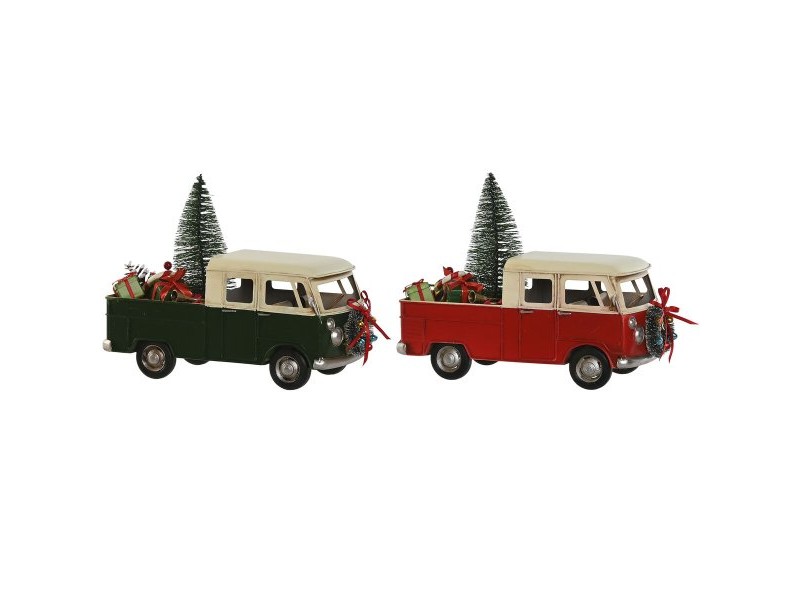 Коледна Украса Home ESPRIT Червен Зелен 26,5 x 12 x 19 cm (2 броя)