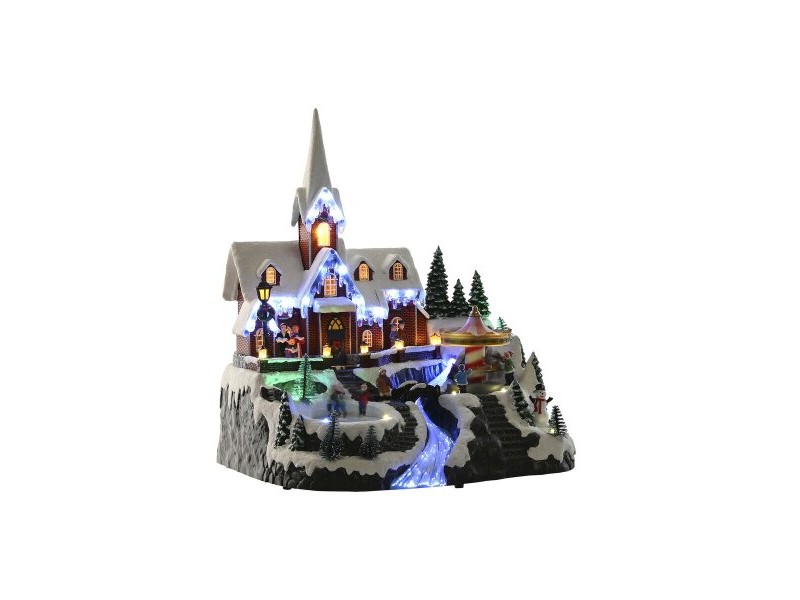 Коледна Украса Home ESPRIT Многоцветен Музикален 33 X 31 X 38 cm