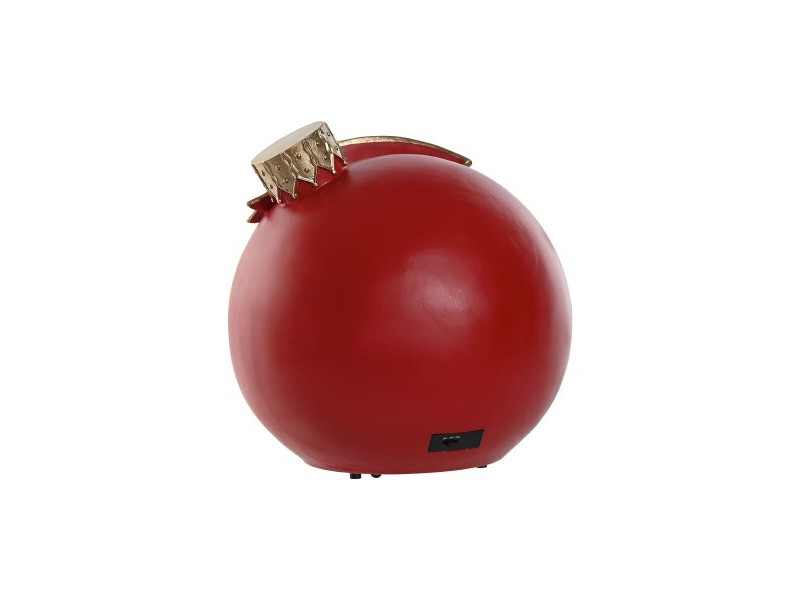Коледна Украса Home ESPRIT Червен Златен Музикален 26,5 X 24 X 27 cm