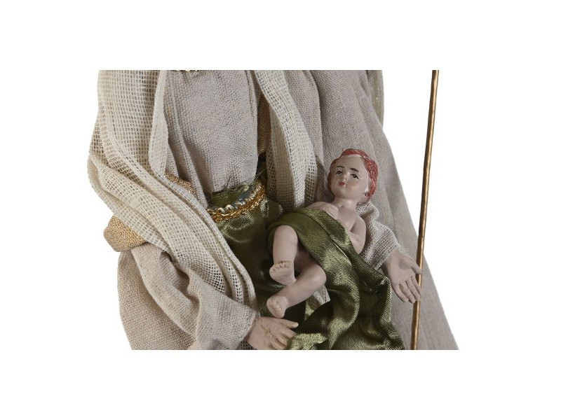 Рождествена Коледна Сцена Home ESPRIT Зелен Бежов 27 x 24 x 40 cm