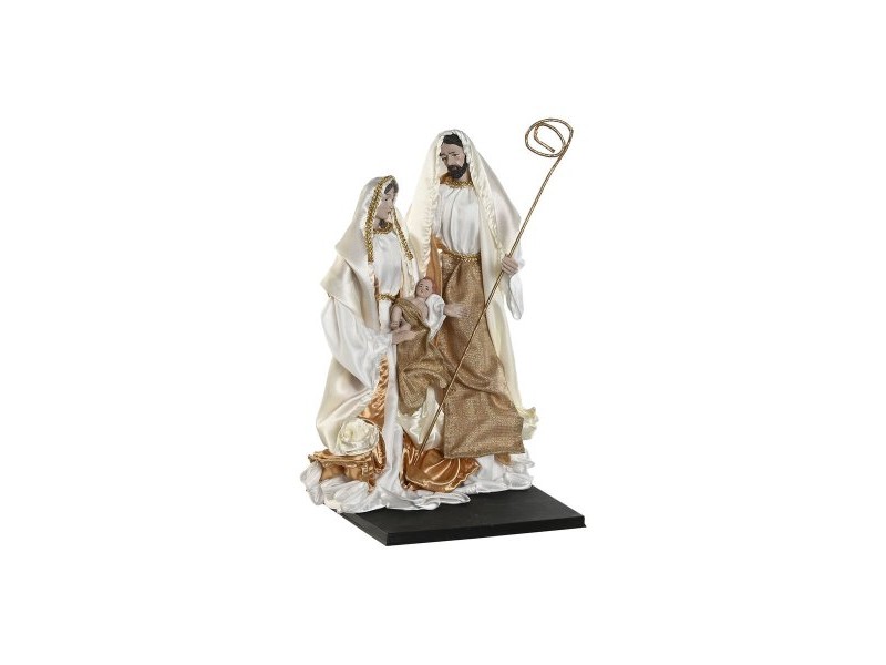 Рождествена Коледна Сцена Home ESPRIT Бял Златен 27 x 24 x 40 cm