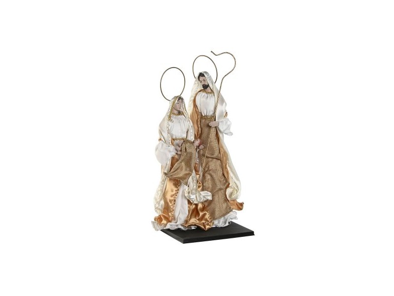 Рождествена Коледна Сцена Home ESPRIT Бял Златен 27 x 24 x 50 cm