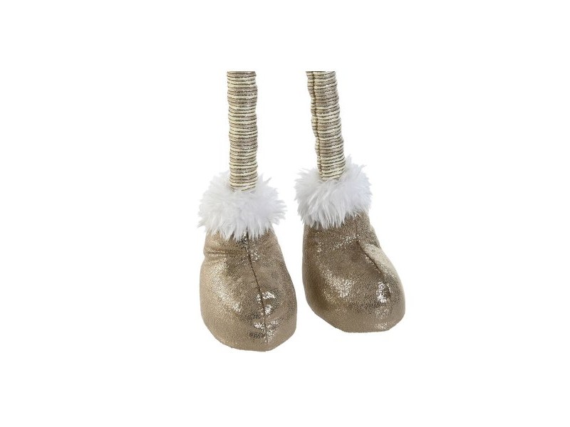 Коледна Украса Home ESPRIT Бял Бежов Гном 30 x 20 x 58 cm (2 броя)