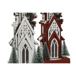 Коледна Украса Home ESPRIT Бял Червен 16 x 14 x 63 cm (2 броя)