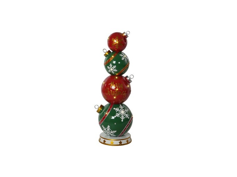 Коледна Украса Home ESPRIT Червен Зелен 35 x 35 x 108,5 cm