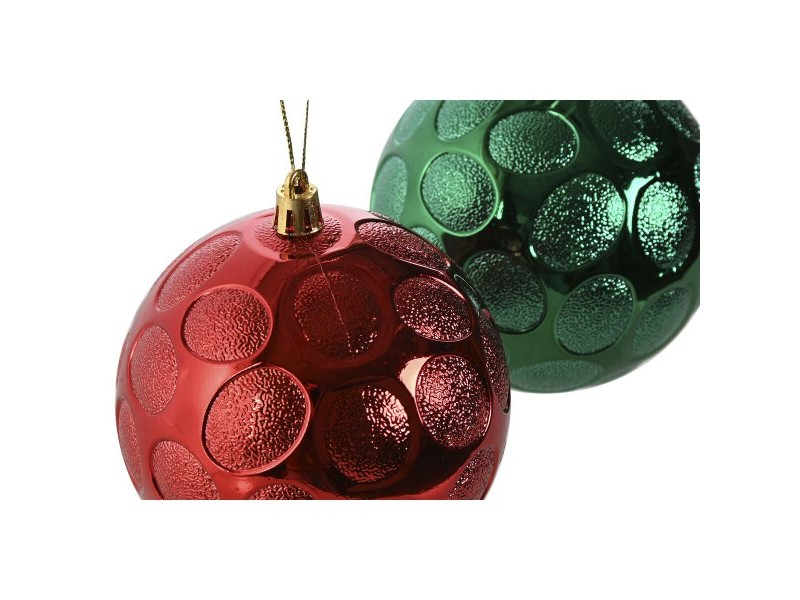 Коледни топки Home ESPRIT Червен Зелен PVC 20 x 10 x 30 cm (2 броя)