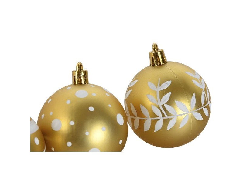 Коледни топки Home ESPRIT Червен Златен PVC 25 x 6 x 25 cm (16 Части)