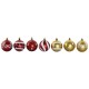 Коледни топки Home ESPRIT Червен Златен PVC 25 x 6 x 25 cm (16 Части)