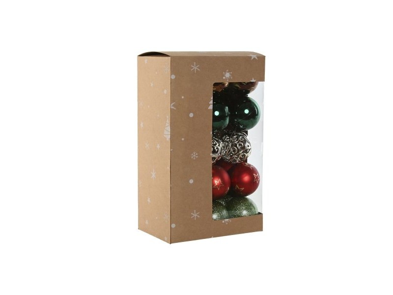 Коледни топки Home ESPRIT Многоцветен PVC 18 x 12 x 30 cm (30 Части)