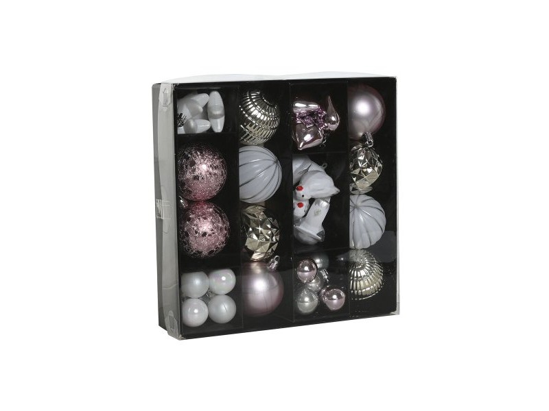 Коледни топки Home ESPRIT Розов PVC 25 x 6 x 25 cm Коледни топки Home ESPRIT Розов PVC 25 x 6 x 25 cm
