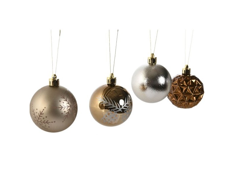 Коледни топки Home ESPRIT Бронз полиетилен 16 x 16 x 26 cm (25 Части)