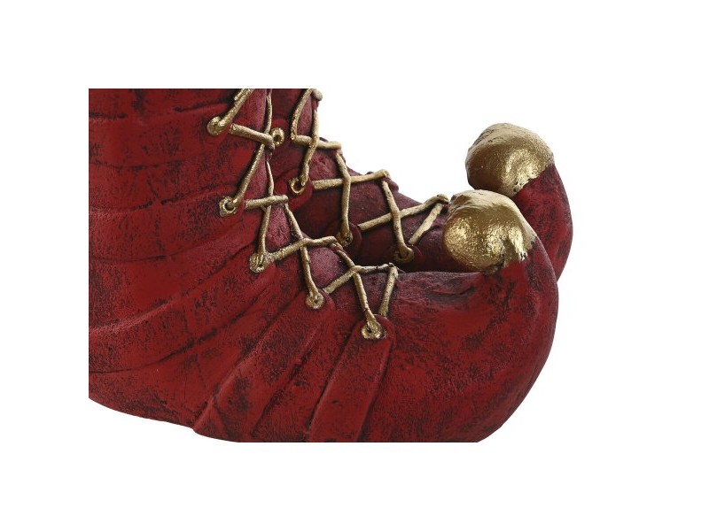 Саксия Home ESPRIT Червен Зелен Златен Магнезиев Елф 31,5 x 29 x 38 cm Коледа